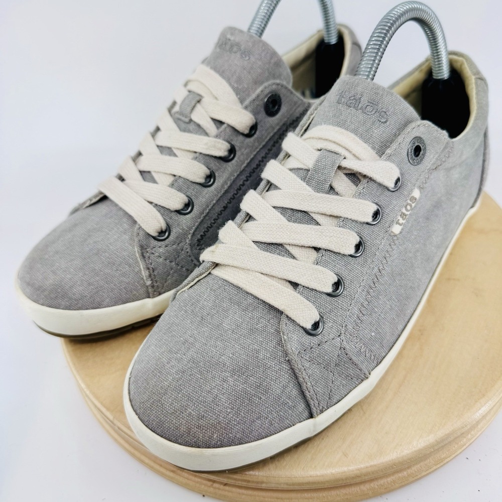 Taos Star Canvas Sneakers Womens 9 Gray Lace Up Comfort Walking Shoes STA-12844